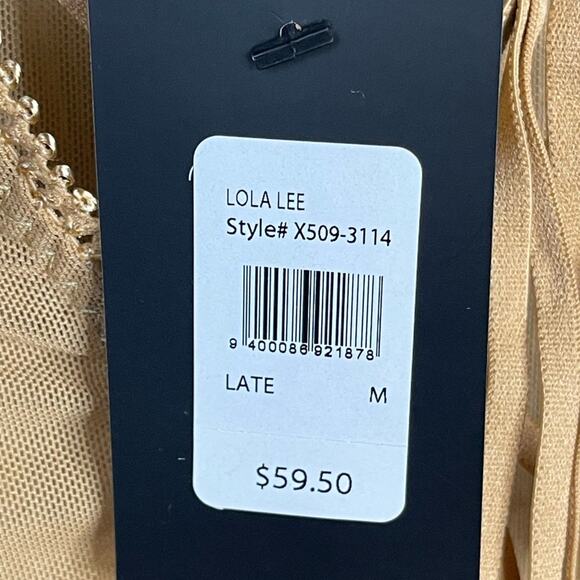 Frederick's of Hollywood Lola Lee Mesh Long Sleeve Sheer Teddy Latte M NWT‎ - Picture 8 of 10